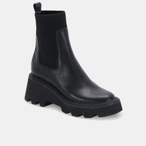 Dolce Vita Black Leather Hoven Boots NWT